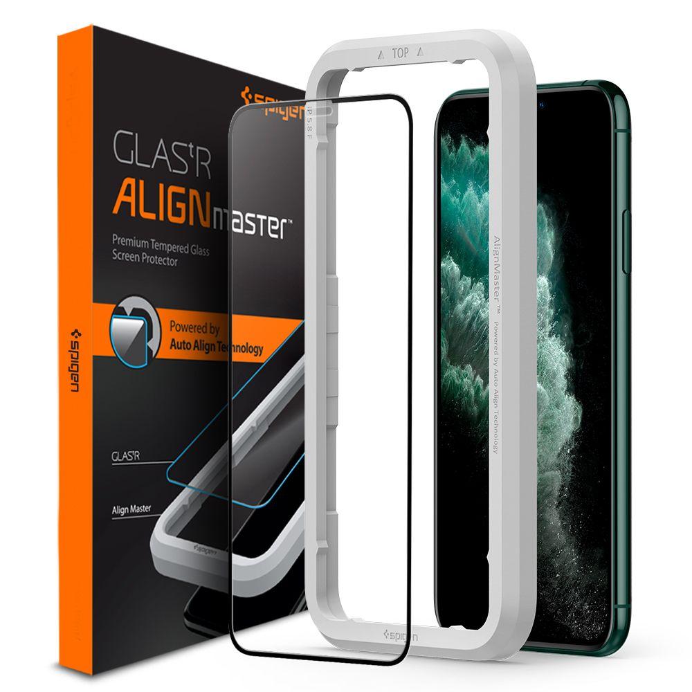 

Защитное стекло Spigen Glas.tR Align Master для iPhone 11 Pro Max Black