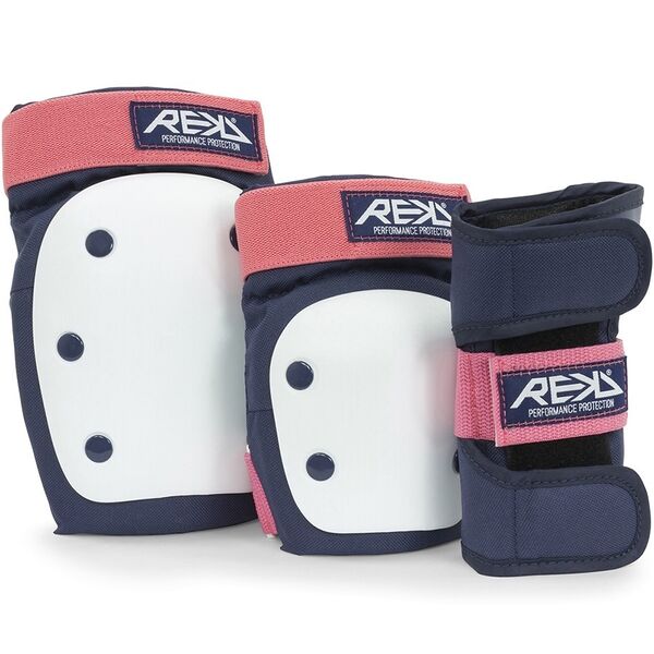 

Защита набор для роликов скейта велосипеда REKD Heavy Duty blue-pink XS