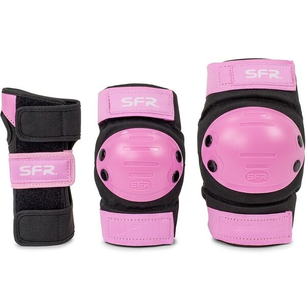 

Защита набор для роликов скейта велосипеда SFR Ramp Jr black-pink S