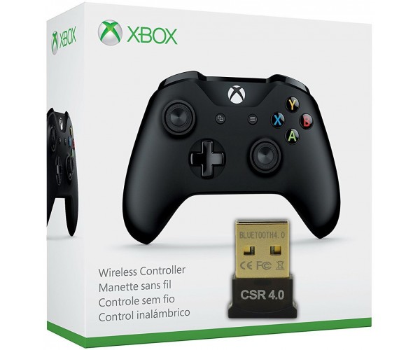 

Microsoft Xbox One S Wireless Controller with Bluetooth (Black) + Bluetooth адаптер