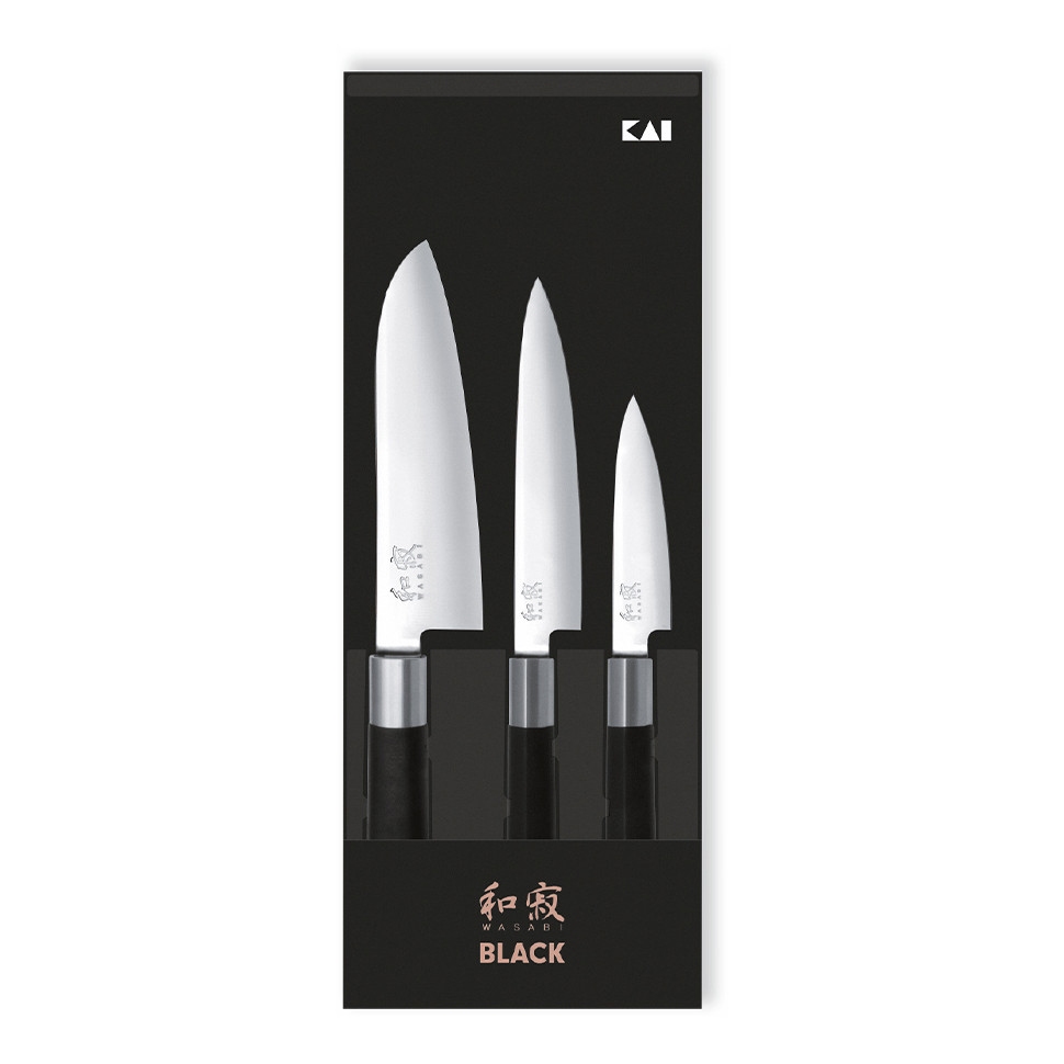 

Набор ножей KAI Wasabi Black (3 шт)