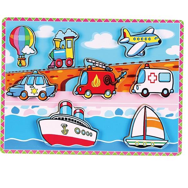 

Рамка-вкладыш Транспорт Viga Toys 30х22,5х2 см Разноцветный 000013310