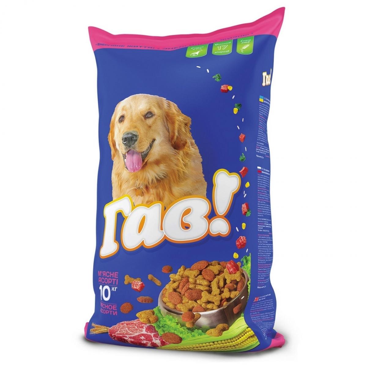 

Сухой корм для собак Гав! мясное ассорти 10 кг (203010)