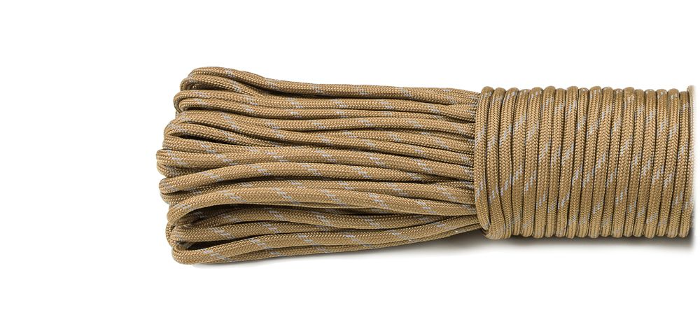 

Паракорд светоотражающий coyote brown #r3012, Paracord Type III reflective (30 метров)