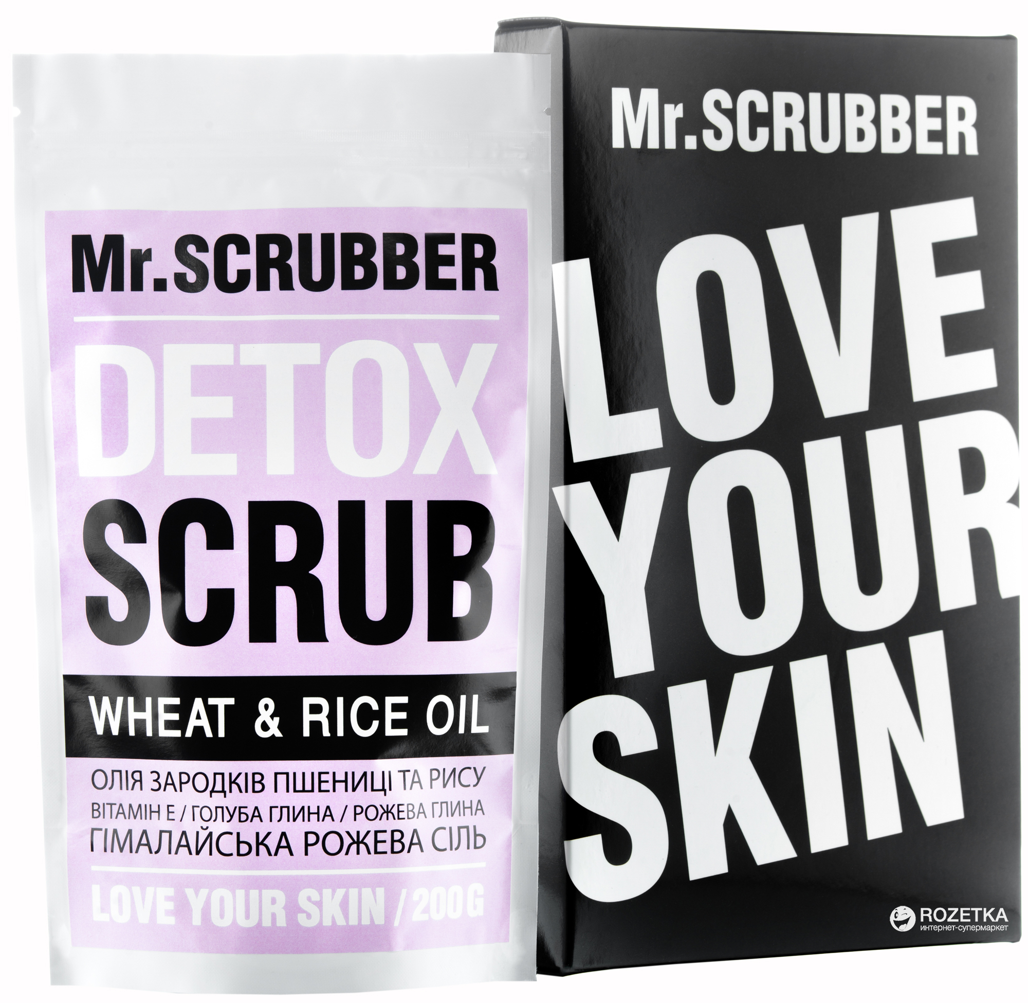 Акція на Рисовый скраб для тела Mr.Scrubber Wheat and Rice oil детокс для похудения 200 г (4820200230078) від Rozetka UA