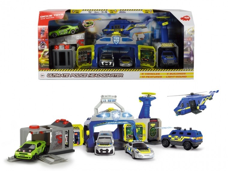 

Игровой набор Dickie Toys Управление полиции с 3 машинами и вертолетом (3719011)