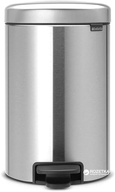 

Ведро для мусора Brabantia Pedal Bin 12 л Matt Steel