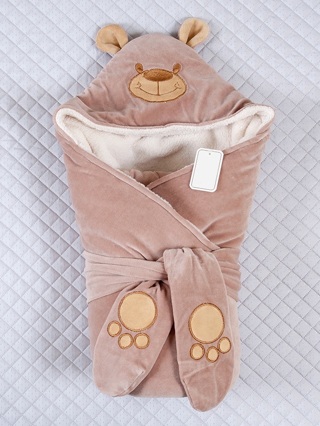 

Зимний конверт-одеяло Lari Little Bear 85х85 см молочный шоколад