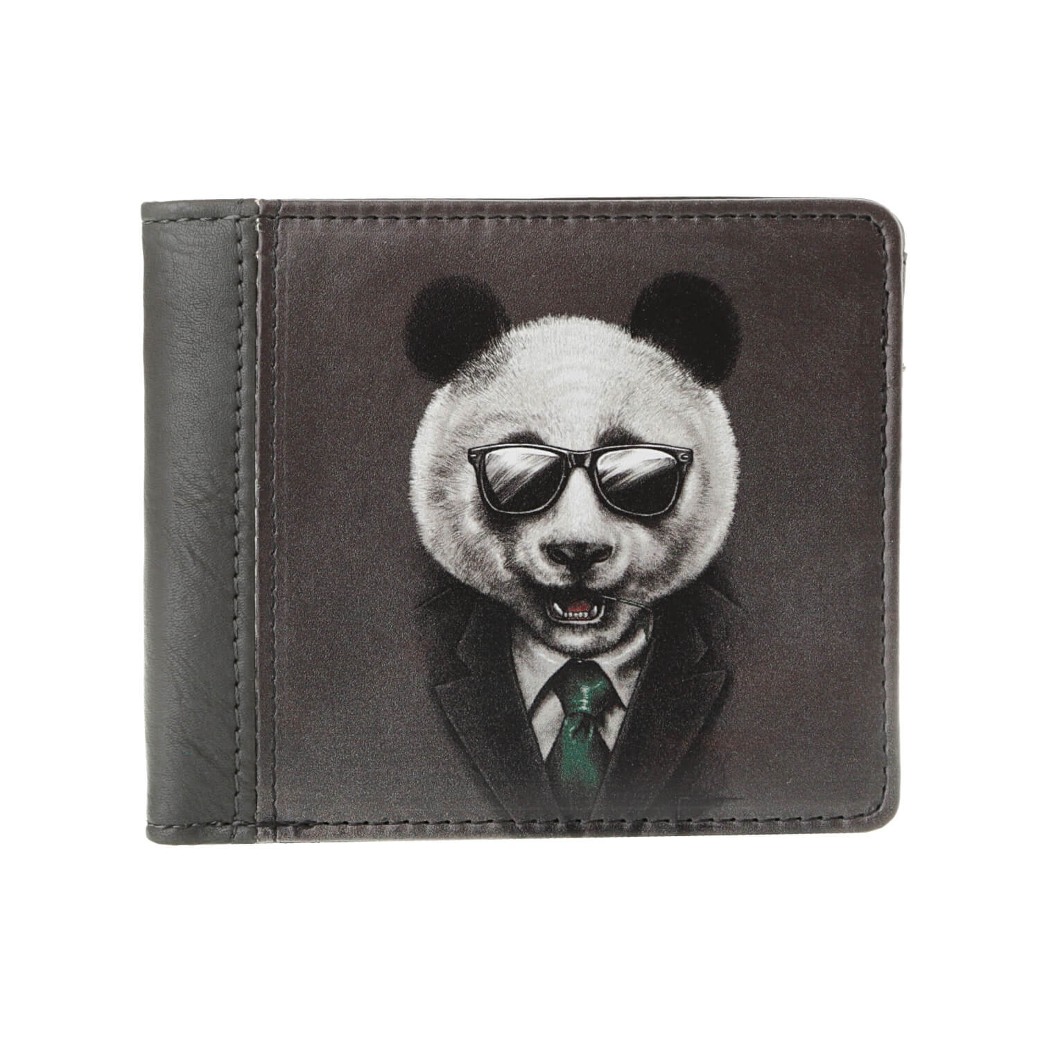 

Кошелек мужской / женский из экокожи ZIZ Панда в пиджаке квадратный