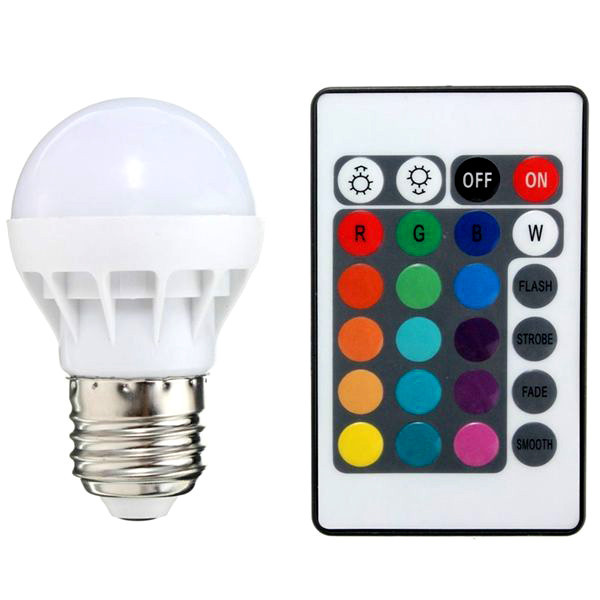 

Светодиодная лампа Sean RGB SL736 3W Р50 E27 с пультом 220V (59292)