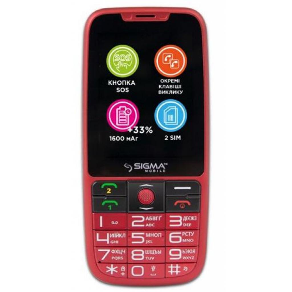 

Мобильный телефон Sigma Comfort 50 Elegance 3 (1600 mAh) Red