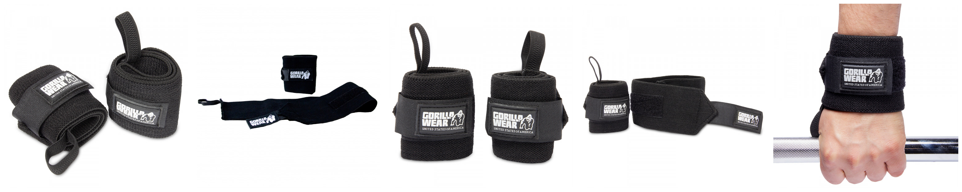 

Кистевые бинты Gorilla Wear Wrist Wraps BASIC Black (4384302292)