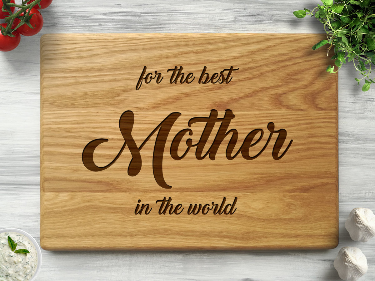 

Разделочная доска "For the best mother in the world" 30х45 см. дуб, WOODPRESENT