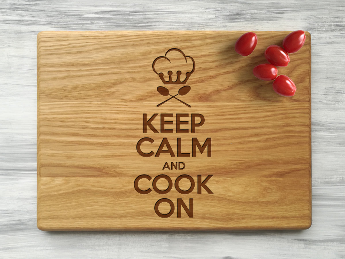 

Разделочная доска из дуба "Keep Calm and Cook On" 30х45 см, WOODPRESENT