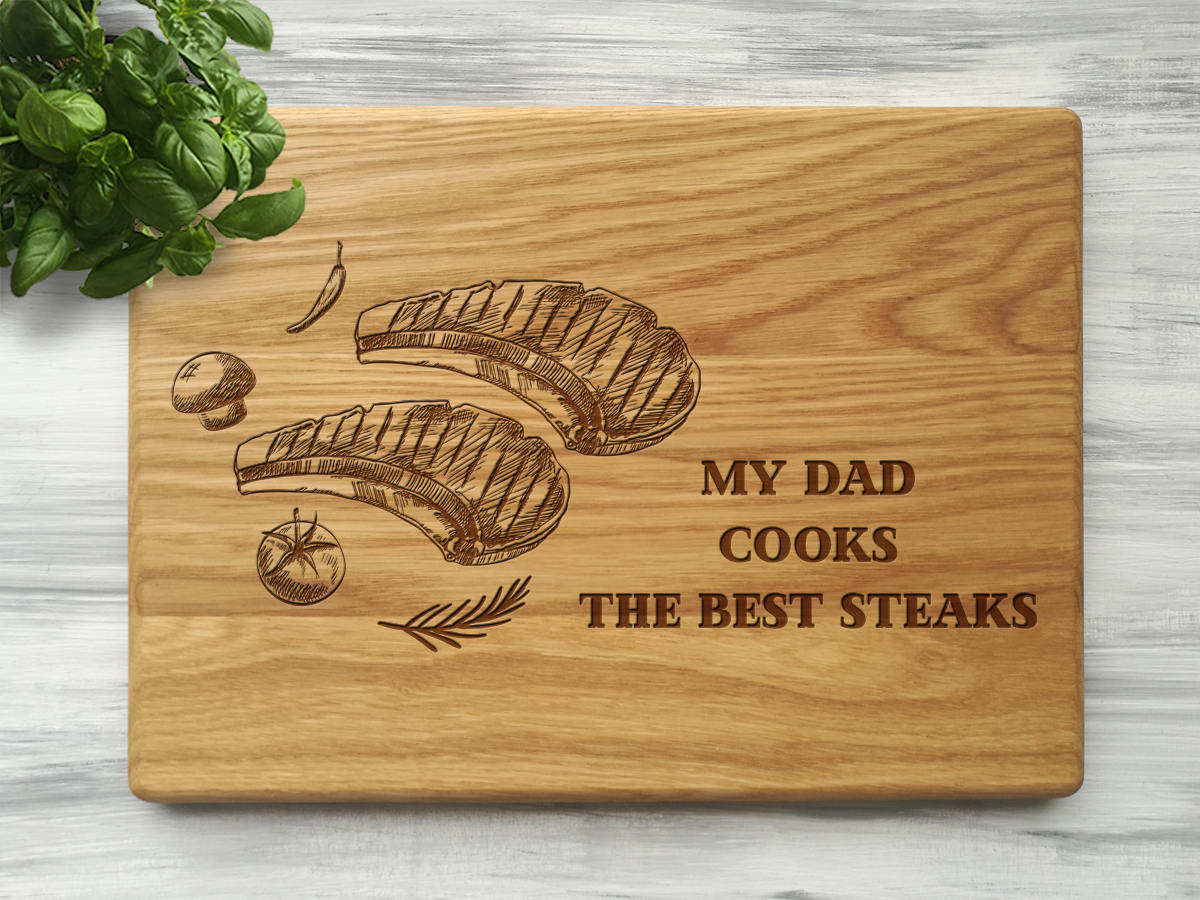 

Разделочная доска "Best steaks" 25х35 см, дуб, WOODPRESENT