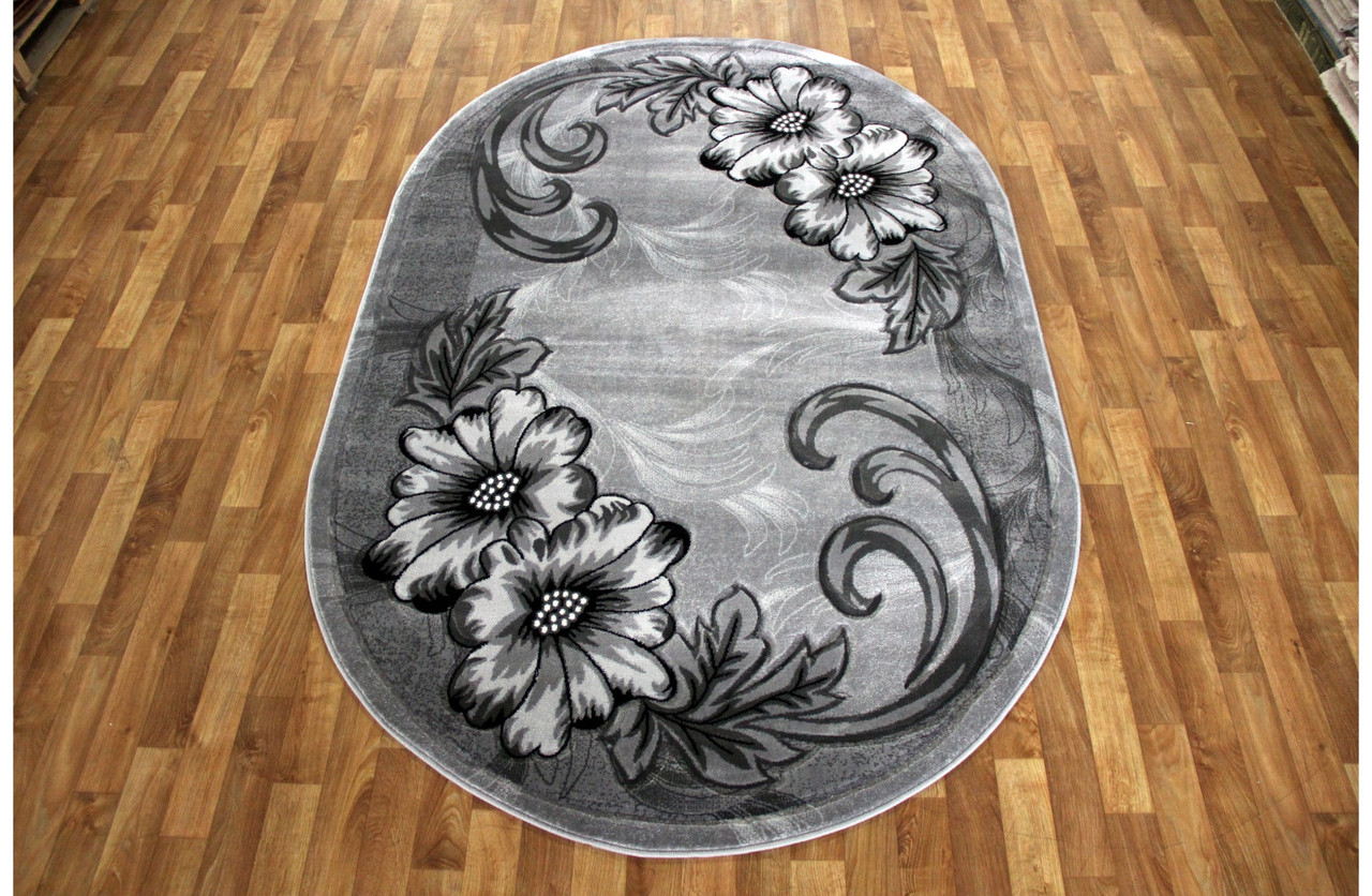 

Ковер стриженный Greencarpet MERAL 131 GREY 1,50x2,30 Овал