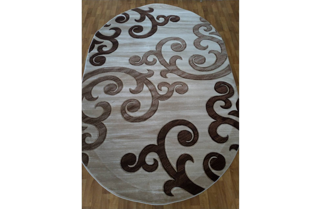 

Ковер стриженный Greencarpet MERAL 6733 CREAM 1,00x2,00 Овал