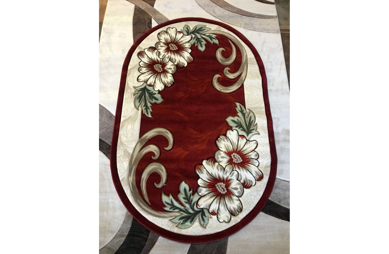 

Ковер стриженный Greencarpet MERAL 131 RED 2,50x3,50 Овал