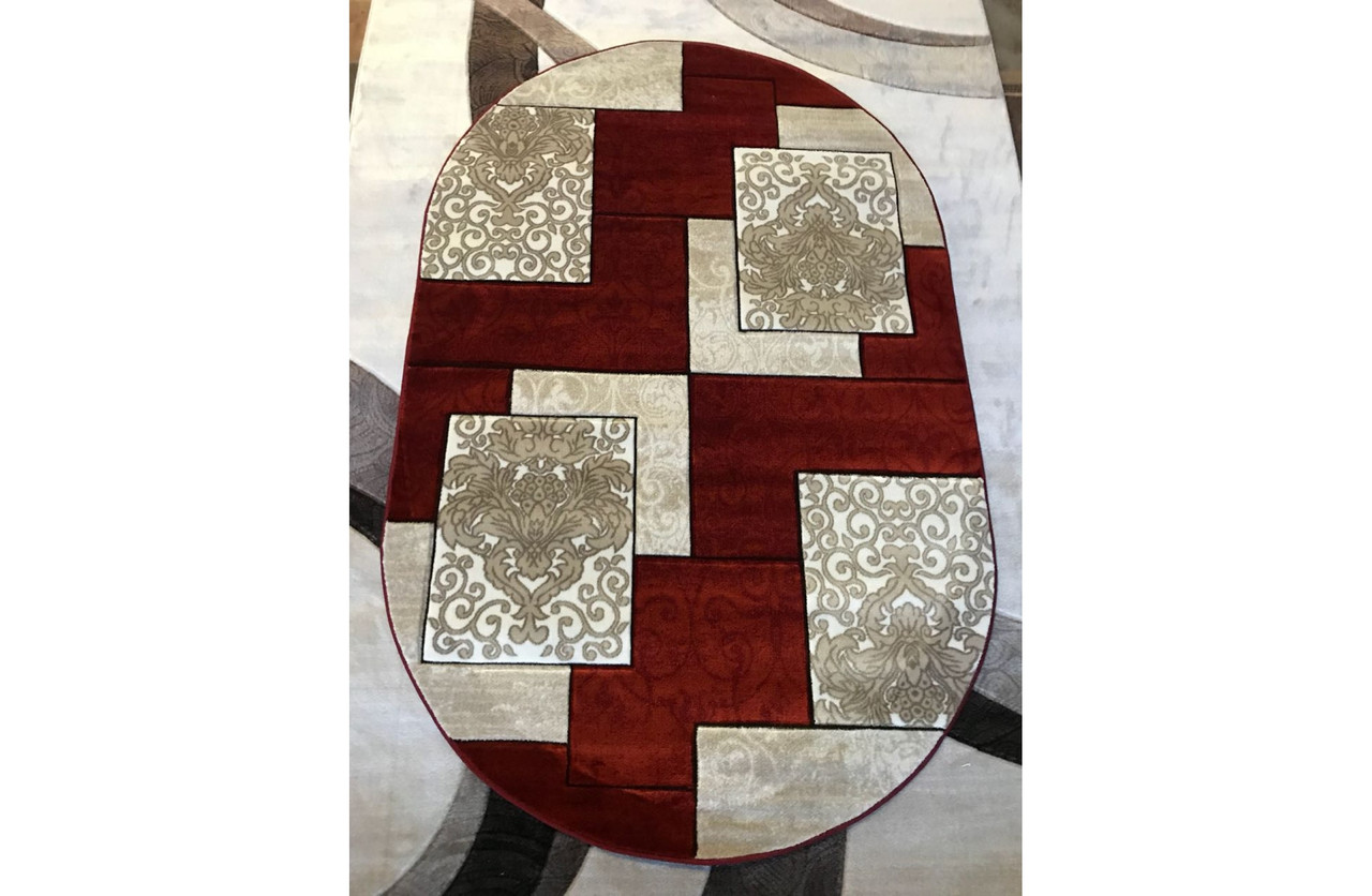 

Ковер стриженный Greencarpet MERAL 1682 RED 1,25x2,00 Овал