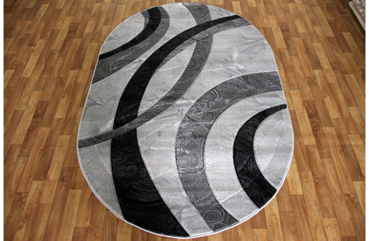 

Ковер стриженный Greencarpet MERAL 0571 GREY 0,80x1,50 Овал