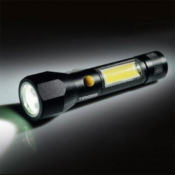 

Фонарь ручной Tiross TS-1885 CREE LED T6 XML 10W 450lm + 3W COB 250lm