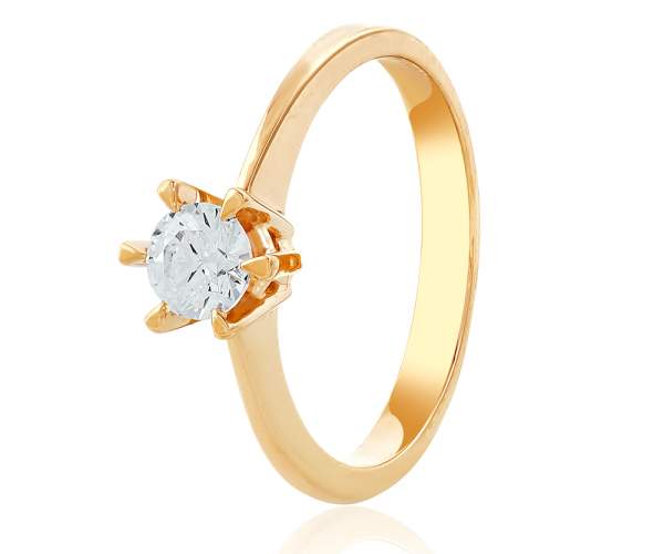 

Кольцо золотое с камнем SWAROVSKI Zirconia "Шакира", КД4149SW, 18.5 размер