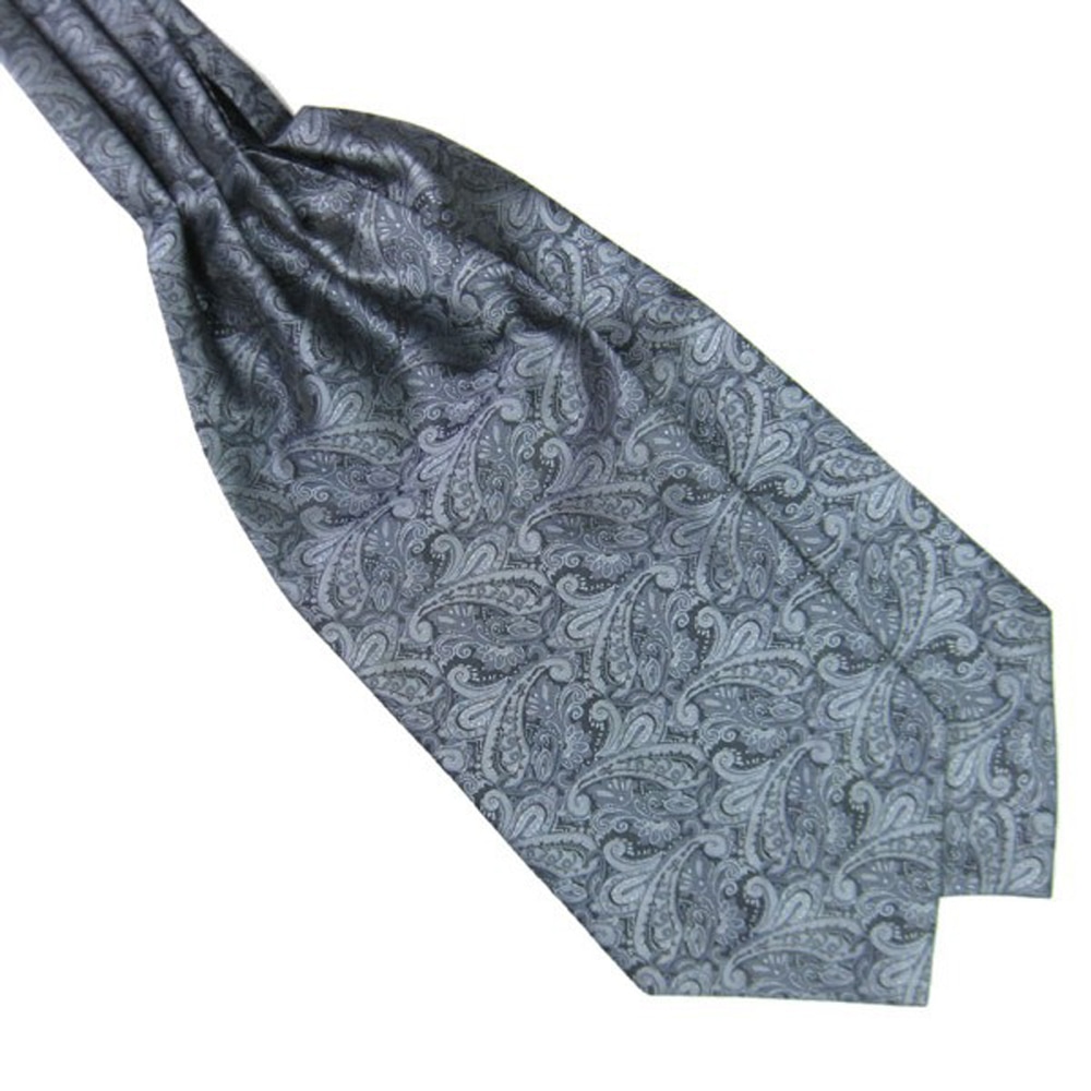 

Шейный Bow Tie House платок серый в турецких огурцах 09737