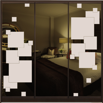 

Шкаф купе Luxe Studio Стандарт-1 Тонированное зеркало с Пескоструем-7 2100x2000x450 трехдверный