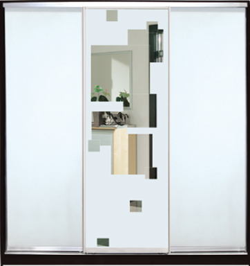 

Шкаф купе Luxe Studio Стандарт-1 Зеркало с Пескоструем-2 2100x2100x450 трехдверный