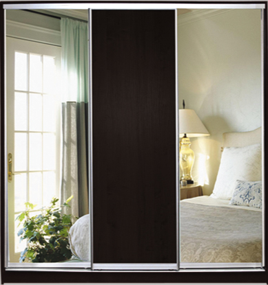 

Шкаф купе Luxe Studio Стандарт-1 ДСП/Зеркало-2 2300x2000x450 трехдверный