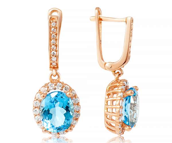 

Серьги-подвески с топазами "Шедевр", С4036VТОПАЗ