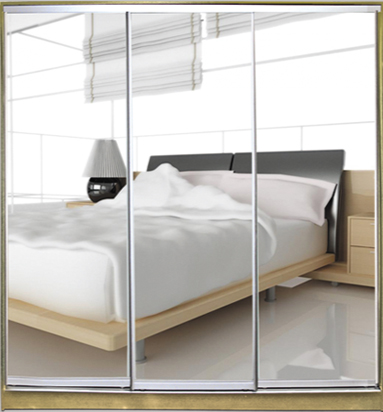 

Шкаф купе Luxe Studio Стандарт-1 Зеркало 2100x2300x450 трехдверный