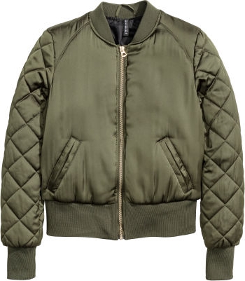 

Бомбер H&M 0314522 36 Хаки атлас