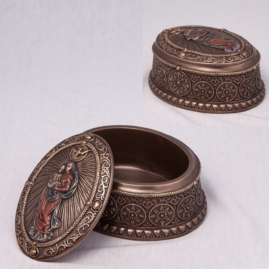 

ШКАТУЛКА «МАРИЯ И МАЛЕНЬКИЙ ИИСУС» 10*5 см Veronese 3105-BR-1182
