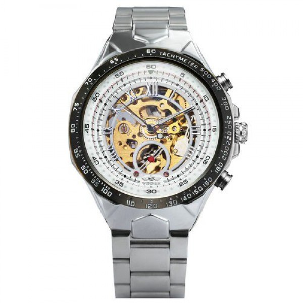 

Часы Winner 8067 Silver-Black-Gold Cristal