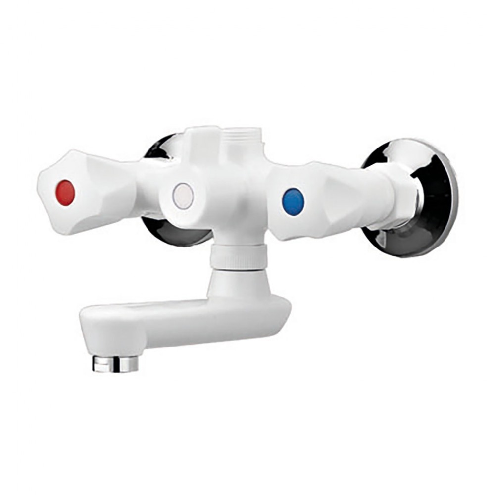

Смеситель PLAMIX Omega-142 White (материал-пластик, без шланга и лейки) (148701)