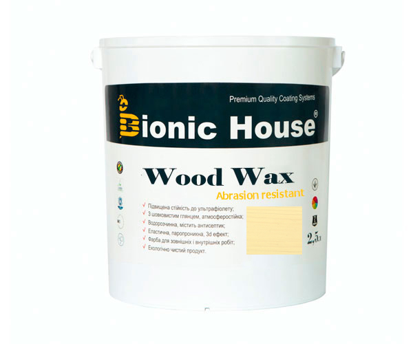

Краска для дерева WOOD WAX Bionic-House 10л Слоновая кость А102