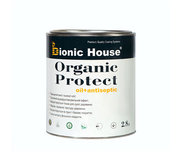 

Антисептик для дерева ORGANIC PROTECT OIL Bionic-House 2,8л Безцветный