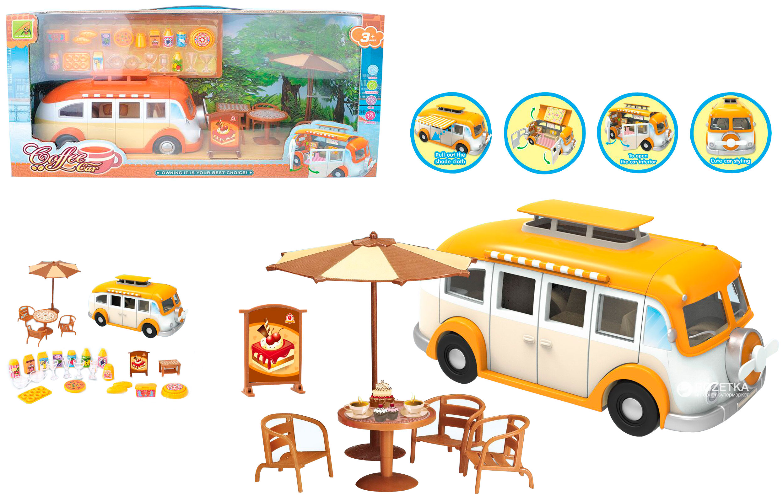 

Автомагазин с набором аксесуаров Pin Ming Toys для продажи кофе (2015-1)