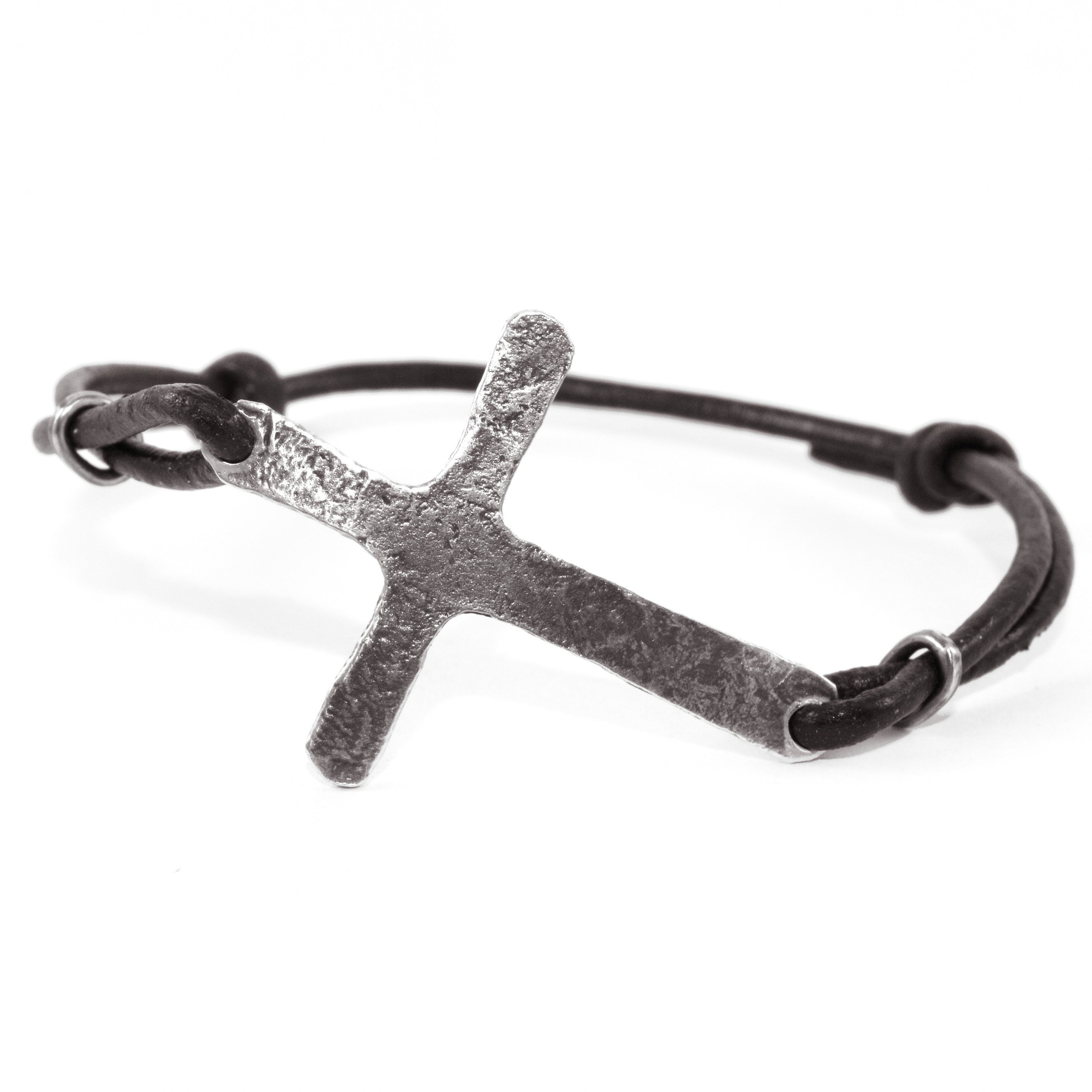 

Кожаный браслет с серебром EJ Just cross EJB019