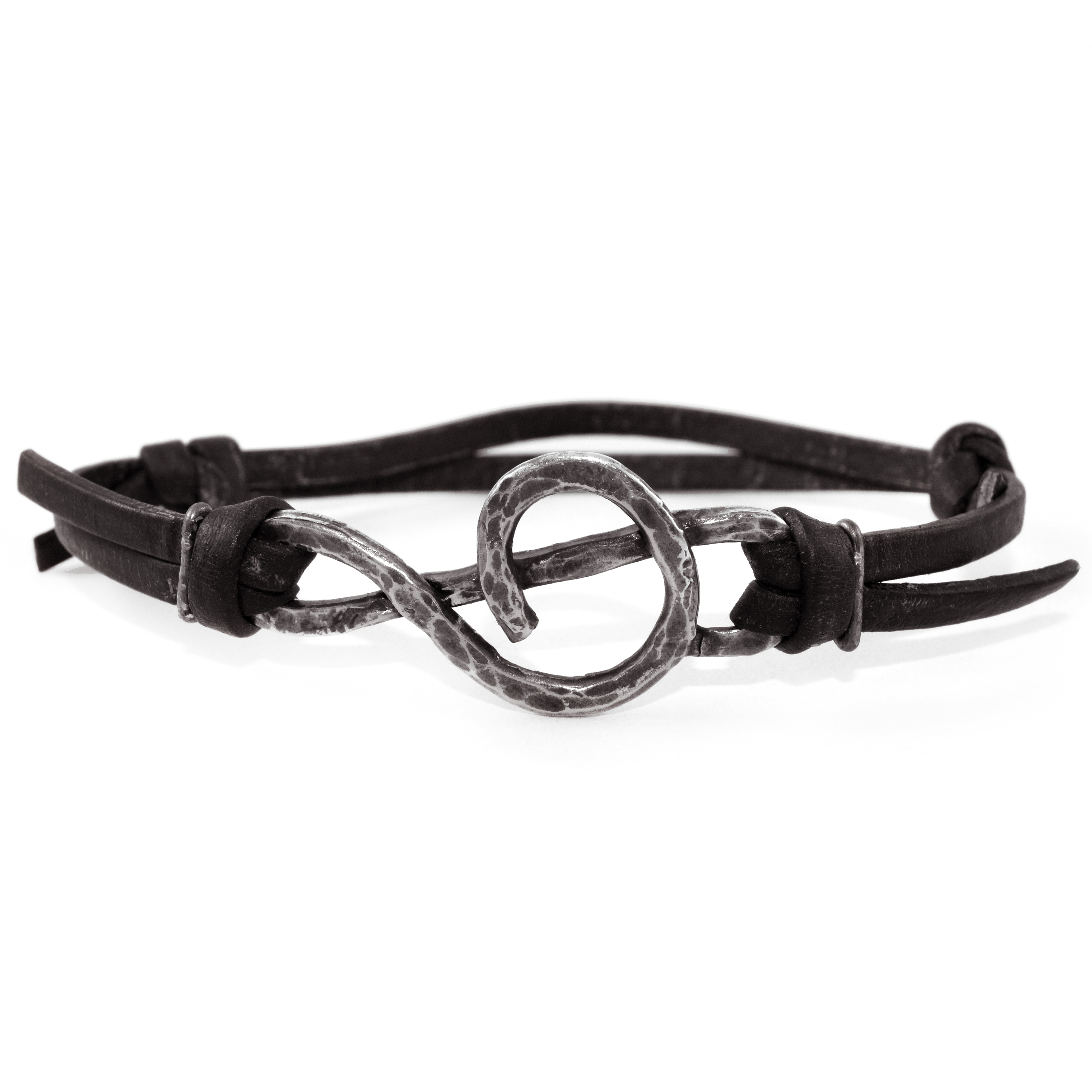 

Кожаный браслет с серебром EJ Music EJB022