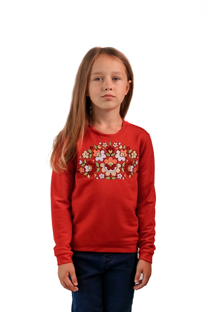 

Свитшот для девочки, Рабатка 158 Червоний 6304