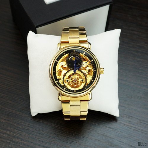 

Мужские наручные часы (8177 Gold-Black) Forsining 45 мм Золотой 000018025