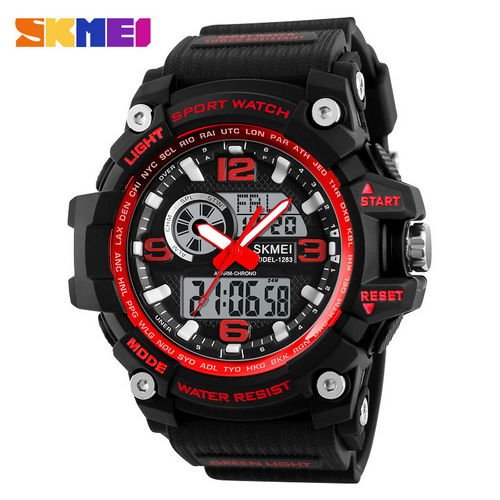 

Мужские наручные часы (1283 Black-Red) Skmei 54 мм Черный 000018161