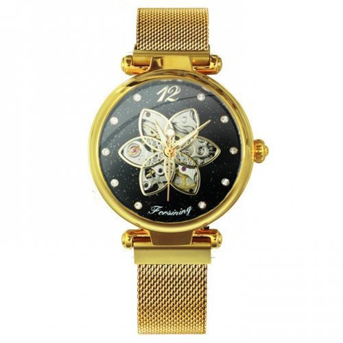 

Женские наручные часы (1171 Gold-Black) Forsining 33 мм Золотой 000018042
