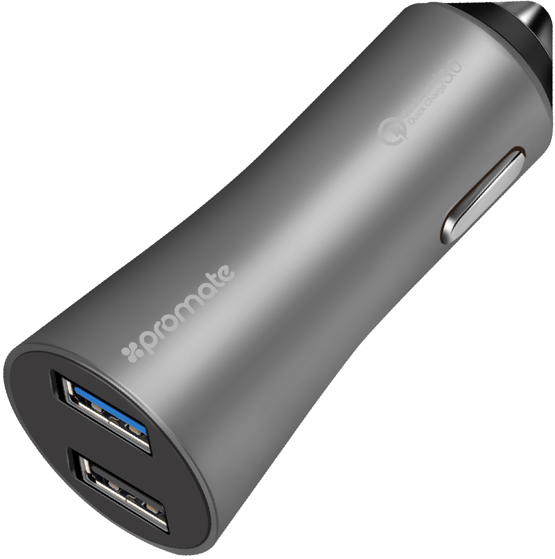 

Автомобильное зарядное устройство Promate Robust-QC3 30 Вт USB QC 3.0 + USB 2.4 A Grey (robust-qc3.grey)