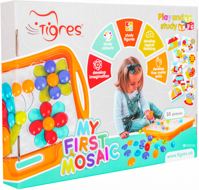 

Игрушка развивающая Tigres Моя первая мозаика (39370 Оранжевый)