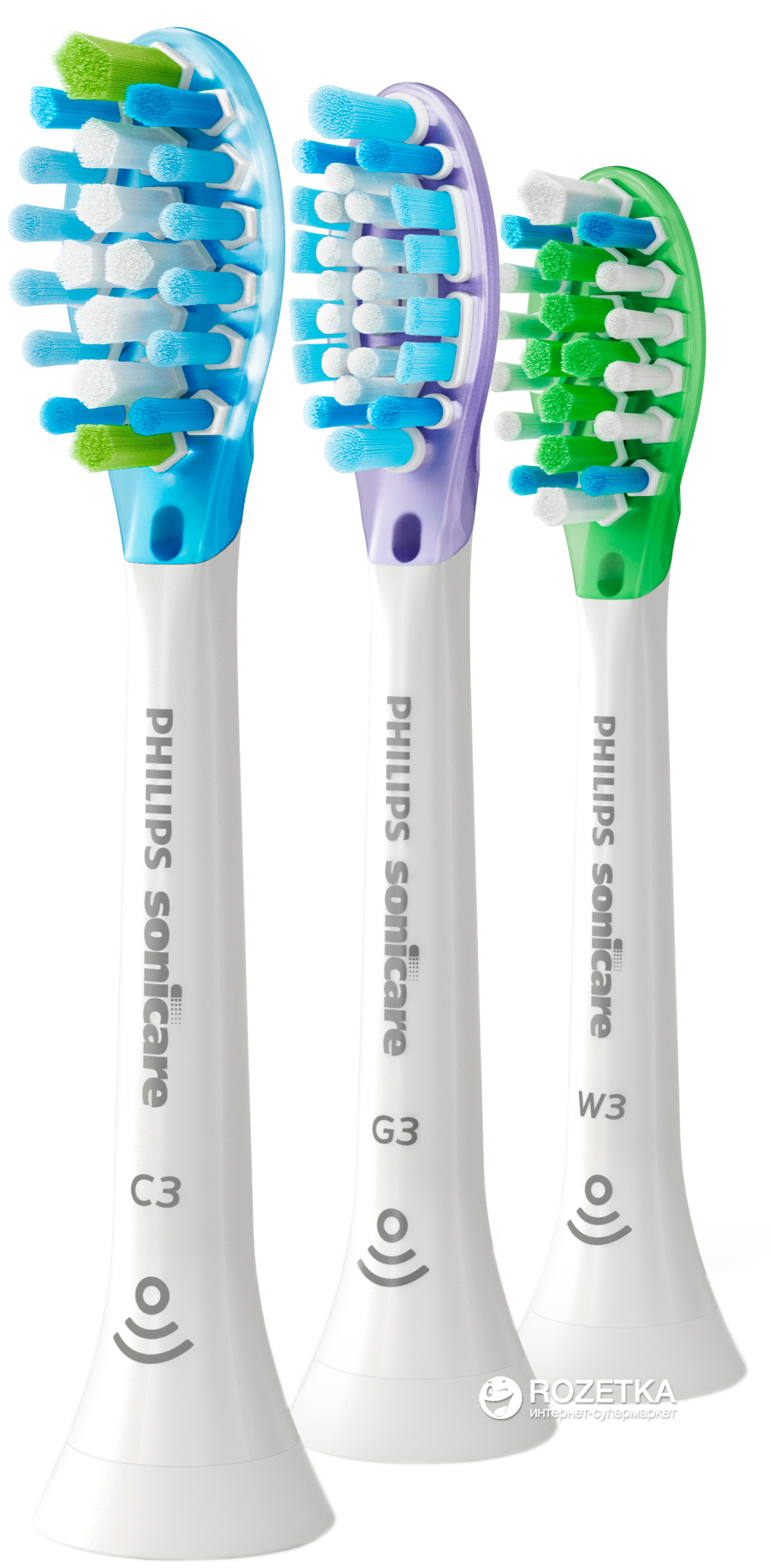 

Насадки для электрической зубной щетки PHILIPS Sonicare Premium Pack (C3/G3/W3) HX9073/07