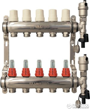 

Коллекторная группа VALTEC со встроенными расходомерами в сборе 1"х 3/4" евроконус (8 вых.) (VTc.589.EMNX.0608)
