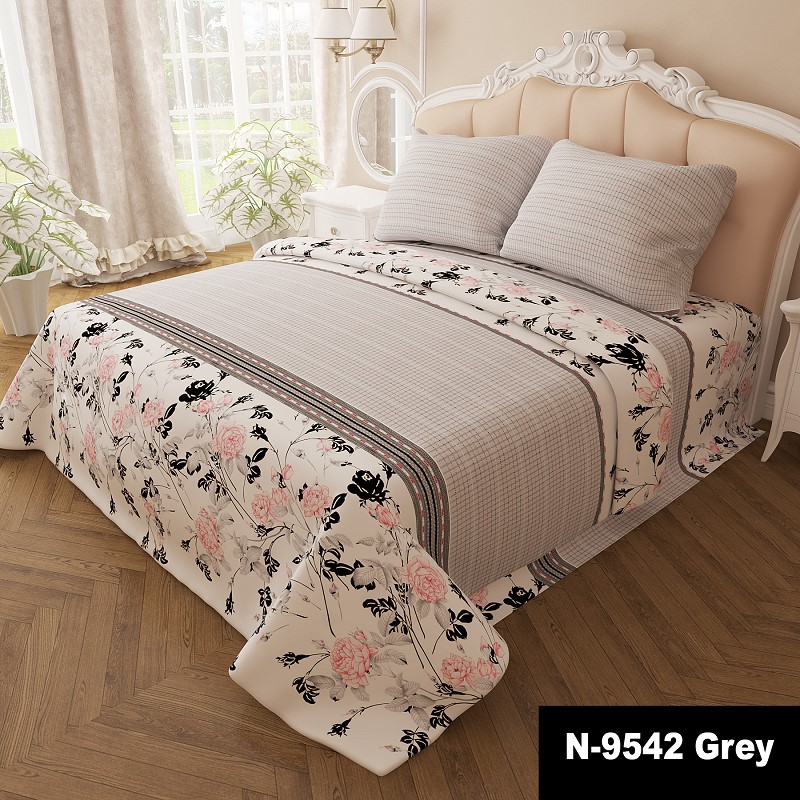 

Комплект постельного белья Уютная Жизнь Бязь Голд Семейный 150x220x2 (K-G-N-9542-Grey)